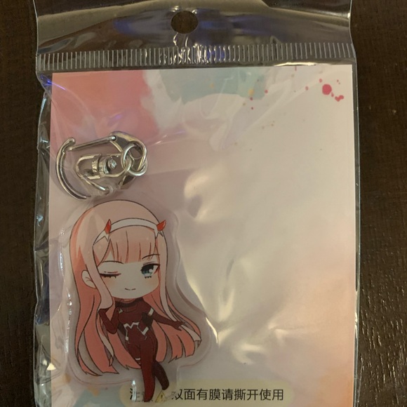 Zero Two  Anime:Darling in the FRANXX keychain - Picture 2 of 2